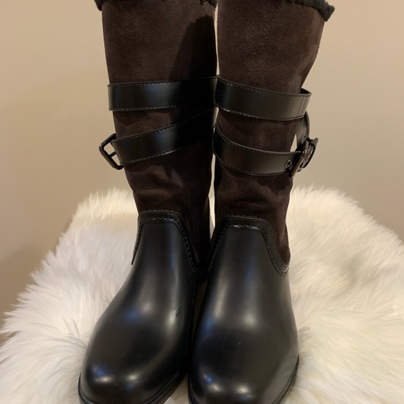 New COACH Women’s Zena pull on Mid calf Boots size 8B - Picture 13 of 14